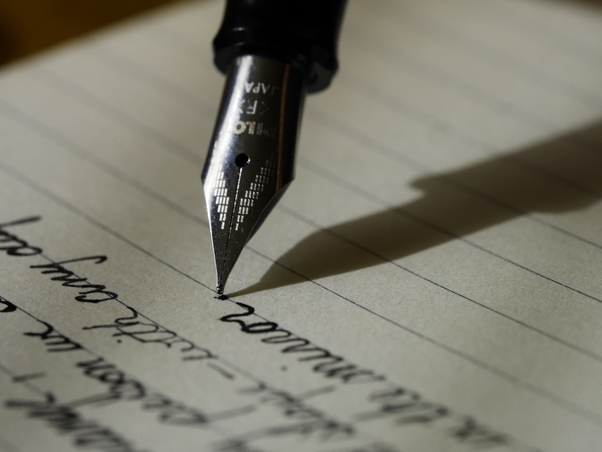 Notebook and pen